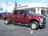 Dark Toreador Red Ford F250 Super Duty in 2008