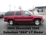 2004 Sport Red Metallic Chevrolet Suburban 1500 LT 4x4 #57876327