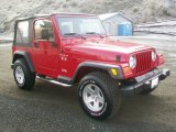 2002 Flame Red Jeep Wrangler X 4x4 #57876316
