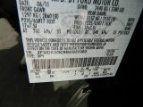 2011 Edge Color Code for Ebony Black - Color Code: UA