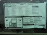 2012 Cadillac Escalade Luxury Window Sticker