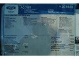 2012 Ford Focus SE Sport 5-Door Window Sticker