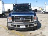 2008 Dark Blue Ford F550 Super Duty XLT Crew Cab Chassis Dump Truck #58239300