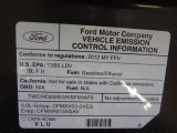 2012 Ford Fusion SEL V6 Info Tag