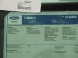 2012 Ford Fusion SE Window Sticker