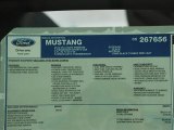 2012 Ford Mustang V6 Premium Coupe Window Sticker