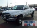 Bright White Dodge Ram 2500 in 2002