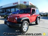 2008 Flame Red Jeep Wrangler Rubicon 4x4 #57874850