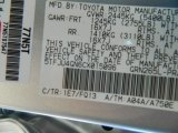 2012 Tacoma Color Code for Silver Streak Mica - Color Code: 1E7