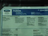 2012 Ford Fusion Sport Window Sticker