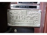 1981 Rolls-Royce Silver Spur  Info Tag