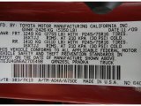 2010 Tacoma Color Code for Barcelona Red Metallic - Color Code: 3R3