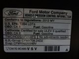 2012 Ford F150 Harley-Davidson SuperCrew 4x4 Info Tag