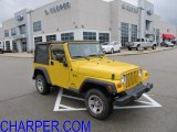2003 Solar Yellow Jeep Wrangler X 4x4 #58607832
