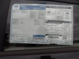 2012 Ford Fiesta SE SFE Hatchback Window Sticker