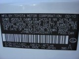 2010 IS Color Code for Starfire White Pearl - Color Code: 077