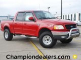 2002 Bright Red Ford F150 XLT SuperCrew 4x4 #58684204
