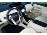 2012 Toyota Prius v Three Hybrid Bisque Interior