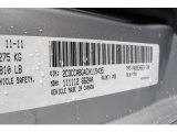 2012 300 Color Code for Bright Silver Metallic - Color Code: PS2