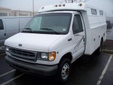 2002 Oxford White Ford E Series Cutaway E350 Commercial Utility Truck #5850152