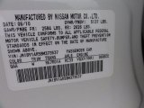 2011 M Color Code for Moonlight White - Color Code: QAA