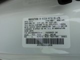 2012 G Color Code for Moonlight White - Color Code: QAA