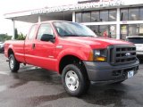 2005 Red Clearcoat Ford F250 Super Duty XL SuperCab 4x4 #58783188