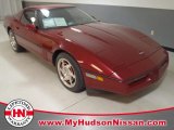 1990 Dark Red Metallic Chevrolet Corvette Coupe #58782274