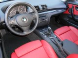 2008 BMW 1 Series 135i Coupe Coral Red Interior