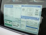 2012 Honda Accord LX Sedan Window Sticker