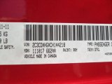 2012 Charger Color Code for Redline 3-Coat Pearl - Color Code: PRY