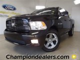 2010 Brilliant Black Crystal Pearl Dodge Ram 1500 Sport Crew Cab #58915097