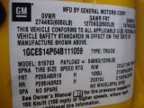 2004 Chevrolet SSR  Info Tag