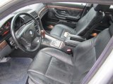 1999 BMW 7 Series 740iL Sedan Black Interior