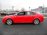 Brilliant Red Audi S4 in 2004