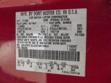 2002 B-Series Truck Color Code for Performance Red - Color Code: E4