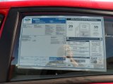 2012 Ford Fiesta SE Hatchback Window Sticker
