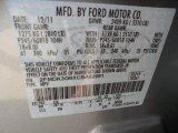 2012 Edge Color Code for Ingot Silver Metallic - Color Code: UX