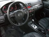 2008 Mazda MAZDA3 s Grand Touring Sedan Black Interior