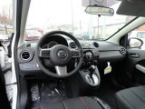 2012 Mazda MAZDA2 Touring Black w/Red Piping Interior