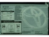 2012 Toyota Corolla S Window Sticker