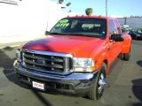 Red Ford F350 Super Duty in 2003
