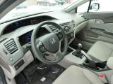 2012 Honda Civic LX Sedan Gray Interior