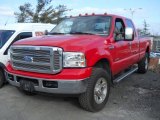 2005 Red Ford F350 Super Duty Lariat Crew Cab 4x4 #59117143