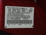 2002 Odyssey Color Code for Red Rock Pearl - Color Code: R519
