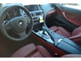 2012 BMW 6 Series 640i Coupe Vermillion Red Nappa Leather Interior