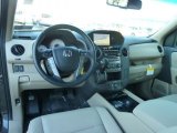 2012 Honda Pilot Touring 4WD Beige Interior