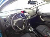 2012 Ford Fiesta SES Hatchback Charcoal Black/Blue Interior