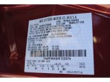 2004 Mustang Color Code for 40th Anniversary Crimson Red Metallic - Color Code: FX