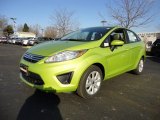 2012 Lime Squeeze Metallic Ford Fiesta SE Sedan #59415331